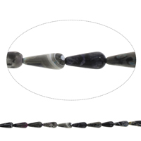 Vatra Agate Perla, Suza, miješana boja, 8x20mm, Rupa:Približno 1.5mm, Približno 19računala/Strand, Prodano Per Približno 15 inčni Strand