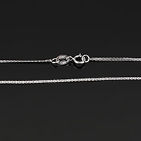 925 Sterling hopea kaulakoru ketju, 925 Sterling Silver, pituuden valinta, 10säikeet/erä, Myymät erä