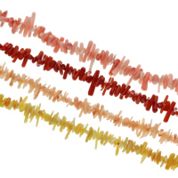 Syntetisk Coral Bead, fler färger för val, 3x7mm-6x10mm, Hål:Ca 1mm, Längd Ca 15.5 inch, Ca 35Strands/KG, Ca 80PC/Strand, Säljs av KG