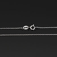 Řetěz náhrdelník stříbro 925, 925 Sterling Silver, různé délky pro volbu & oválný řetězu, 1.40x1x0.20mm, 10přediva/Lot, Prodáno By Lot