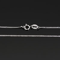 Řetěz náhrdelník stříbro 925, 925 Sterling Silver, různé délky pro volbu & Twist oválný řetězu, 1x0.50mm, 10přediva/Lot, Prodáno By Lot