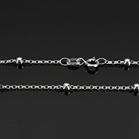 925 Sterling Silber Halskette Kette, unterschiedliche Länge der Wahl & Oval-Kette, 3mm, 1.8x1.3x0.5mm, 10SträngeStrang/Menge, verkauft von Menge