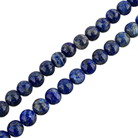 Lapis lazuli perle, Prirodni lapis lazuli, Krug, različite veličine za izbor, ocjena, Prodano Per Približno 15.5 inčni Strand