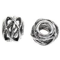 Zinc Alloy European Beads Drum antique silver color plated without troll lead & cadmium free Approx 5mm Sold By Bag