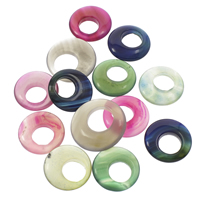 agata pizzo anello di congiunzione, Ciambella, colori misti, AAA Grade, 25x5mm-30x6mm, Foro:Appross. 12-14mm, 10PC/borsa, Venduto da borsa