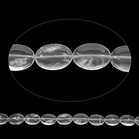 Luonnollisen kirkas kvartsi helmiä, Clear Quartz, Flat Oval, luonnollinen, luokan AAA, 18x25x8mm, Reikä:N. 2mm, N. 16PC/Strand, Myyty Per N. 15 tuuma Strand