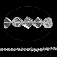 Grânulos de quartzo natural clara, Cristal branco, Losango, naturais, Grade AAA, 12x12mm-14x12mm, Buraco:Aprox 2mm, Aprox 32PCs/Strand, vendido para Aprox 15 inchaltura Strand