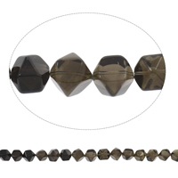 Naturlige Smoky Quartz perler, Grade AAA, 12x15mm-17x17mm, Hole:Ca. 2mm, Ca. 40pc'er/Strand, Solgt Per Ca. 15 inch Strand