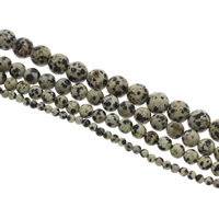 Natural Dalmatian Beads Round Approx 1mm Length Approx 15 Inch Sold By Bag