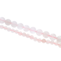 Natuurlijke Rose Quartz parels, Rozenkwarts, Ronde, verschillende grootte voor keus, Gat:Ca 1mm, Lengte Ca 15 inch, Verkocht door Bag