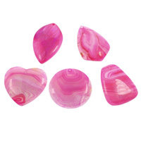 Pendentif Agate dentelle, agate lace, rouge violet brillant, 35x47x6mm-47x45x6mm, Trou:Environ 1.5mm, 10PC/sac, Vendu par sac