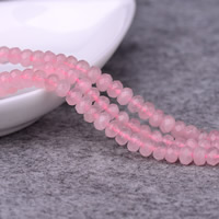 Perles Quartz Rose naturel, rondelle, normes différentes pour le choix & facettes, Trou:Environ 1mm, Vendu par Environ 15 pouce brin