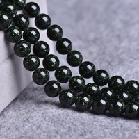 Zöld Goldstone Gyöngyök, Kerek, szintetikus, különböző méretű a választás, Lyuk:Kb 1-2mm, Naponta eladott Kb 14 inch Strand