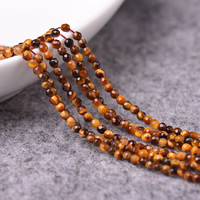 Tiger Eye Kralen, Ronde, natuurlijk, verschillende grootte voor keus & gefacetteerde, Gat:Ca 0.5-1mm, Per verkocht Ca 15 inch Strand