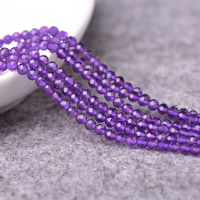 Ametiszt Üveggyöngy, Kerek, természetes, Február Birthstone & különböző méretű a választás & sokoldalú, grade aaaaa, Lyuk:Kb 1mm, Naponta eladott Kb 15 inch Strand