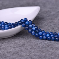 Kyanit Bead, Rund, naturlig, olika storlek för val, Grade AAAAA, Hål:Ca 1mm, Såld Per Ca 15 inch Strand