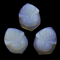 Sea Opal Riipukset, Kukka, 34x45x12mm-35x48x13mm, Reikä:N. 1mm, 10PC/laukku, Myymät laukku