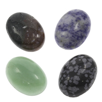 Gemstone Cabochon Flat Oval & flat back Sold By Bag