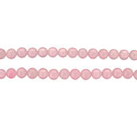 Runde Crystal Beads, Rose Quartz, 4mm, Hole:Ca. 1.5mm, Længde Ca. 15.5 inch, 10Strands/Lot, Ca. 98pc'er/Strand, Solgt af Lot