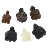 Mixed Gemstone Helmet, Jalokivi, sekoitettu, 15x19x7mm-17x22x10mm, Reikä:N. 1mm, 30PC/laukku, Myymät laukku