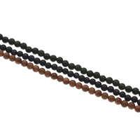 Gemstone Smycken Pärlor, Ädelsten, Rund, olika material för val, 4mm, Hål:Ca 1mm, Ca 95PC/Strand, Såld Per Ca 15 inch Strand