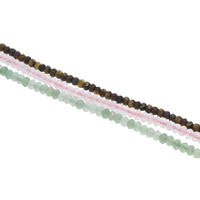 Gemstone Smycken Pärlor, Ädelsten, Rondelle, olika material för val & fasetterad, 4x3mm, Hål:Ca 0.5mm, Ca 150PC/Strand, Såld Per Ca 15 inch Strand