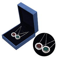 Kubieke Zircon Micro effenen Sterling zilveren ketting, 925 Sterling Zilver, met kartonnen doos & Agaat, met 2lnch extender keten, natuurlijk, verschillende materialen voor de keuze & box ketting & micro pave zirconia, 17.5x15x4mm, 12.5x10x12.5mm, 1mm, Per verkocht Ca 15 inch Strand