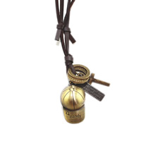 Collana in cuoio, lega in zinco, with cavo bovina, cappello, placcato, può essere usato come collana o maglione collana & regolabile, assenza di nichel,piombo&cadmio, Lunghezza 19.6-31.5 pollice, Venduto da PC