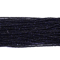 Natural Blue Goldstone Beads Round Approx 0.5mm Length Approx 17 Inch Sold By Lot