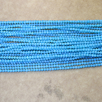 Amazoniet kralen, Ronde, 2mm, Gat:Ca 0.5mm, Lengte Ca 16.5 inch, 5strengen/Lot, Ca 195pC's/Strand, Verkocht door Lot