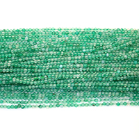 Natural Green Agaat kralen, Groene Agaat, Ronde, natuurlijk, verschillende grootte voor keus, Gat:Ca 0.5mm, Lengte Ca 16 inch, Verkocht door Lot