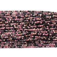 Rhodoniet kralen, Rhodonite, Ronde, natuurlijk, verschillende grootte voor keus, Gat:Ca 0.5mm, Lengte Ca 16 inch, Verkocht door Lot