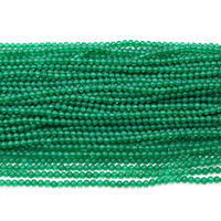 Natural Green Agaat kralen, Groene Agaat, Ronde, natuurlijk, verschillende grootte voor keus, Gat:Ca 0.5mm, Lengte Ca 16 inch, Verkocht door Lot