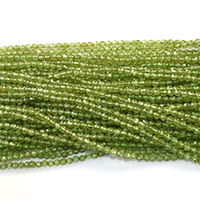 Peridot kivi Helmi, Pyöreä, luonnollinen, Elokuuta Birthstone & kasvot, grade AB, 3mm, Reikä:N. 0.5mm, Pituus N. 16 tuuma, 2säikeet/erä, N. 121PC/Strand, Myymät erä