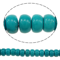 Tyrkysové korálky, Přírodní Turquoise, Rondelle, různé velikosti pro výběr, modrý, Grade AA, Otvor:Cca 1mm, Délka Cca 16 inch, Prodáno By Lot