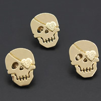 krave broche, Zinc Alloy, Skull, guldfarve belagt, bly & cadmium fri, 20x15mm, 3pc'er/Bag, Solgt af Bag