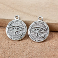 Zinc Alloy Flat Round Pendants antique silver color plated nickel lead & cadmium free Approx 2mm Sold By Lot