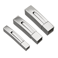 Stainless Steel Jewelry Clasp Rectangle original color Sold By Lot