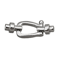 Cruach dhosmálta Jewelry Clasp, le caipín deireadh, dath bunaidh, 33.50x12x7mm, Poll:Thart 3mm, 10ríomhairí pearsanta/Lot, Díolta De réir Lot