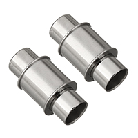 acciaio inox fibbia magnetica, Colonna, colore originale, 19x10mm, Foro:Appross. 6mm, 10PC/lotto, Venduto da lotto