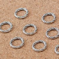 Zink Alloy sluten hoppa ring, Donut, antik silver pläterad, nickel, bly och kadmium gratis, 9x1.50mm, Hål:Ca 6mm, 600PC/Lot, Säljs av Lot