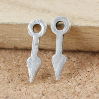 Sinc Alloy Pendants, dath airgid antique plátáilte, nicil, luaidhe & caidmiam saor in aisce, 16x5x1mm, Poll:Thart 2mm, 600ríomhairí pearsanta/Lot, Díolta De réir Lot