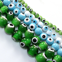 Lampwork Beads Evil Eye handmade Islamic jewelry Sold By Lot