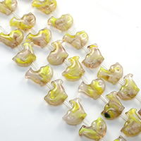 Ručno lampwork perle, Dupin, ručno izrađen, 18x14x6mm, Rupa:Približno 1mm, Dužina Približno 14.5 inčni, 10pramenovi/Lot, Približno 28računala/Strand, Prodano By Lot