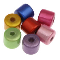 Traumhafte Acrylperlen, Acryl, Zylinder, gemischte Farben, 8mm, Bohrung:ca. 1mm, ca. 1280PCs/Tasche, verkauft von Tasche