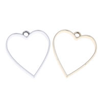 Zinc Alloy Heart Pendler, forgyldt, flere farver til valg, bly & cadmium fri, 30x35x4mm, Hole:Ca. 2mm, 500pc'er/Bag, Solgt af Bag