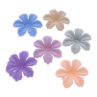 Acryl Perlkappen, Blume, gummierte, keine, 36x10mm, Bohrung:ca. 1mm, ca. 200PCs/Tasche, verkauft von Tasche