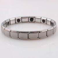 Jewelry Cruach dhosmálta Bracelet, cruan, dath bunaidh, 9mm, Díolta Per Thart 7.4 Inse Snáithe