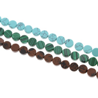 Grânulos de gemstone jóias, misto de pedras semi-preciosas, Roda plana, materiais diferentes para a escolha, 11x5mm, Buraco:Aprox 1mm, Aprox 40PCs/Strand, vendido para Aprox 15.5 inchaltura Strand