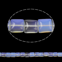 الخرز العقيق البحر, البحر أوبال, مربع, 16x6mm, حفرة:تقريبا 1mm, تقريبا 33أجهزة الكمبيوتر/حبلا, تباع لكل تقريبا 15.5 بوصة حبلا